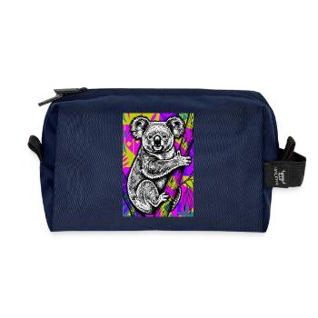 Koala - Recycelte Kulturtasche - Navy - Vorne