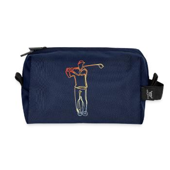 Golfer Vintage Look - Recycelte Kulturtasche - Navy - Vorne
