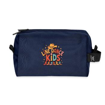 Line Dance Kids Kids Dancing Line Dance - Recycled Toiletry Zip Bag - navy - Front