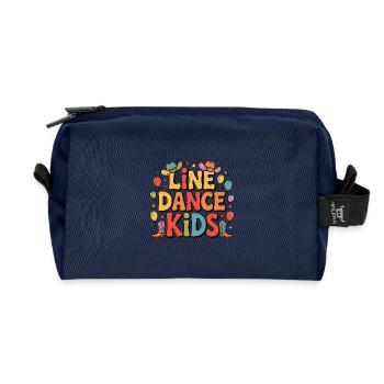 Line Dance Kids Kids Dancing Line Dance - Recycled Toiletry Zip Bag - navy - Front