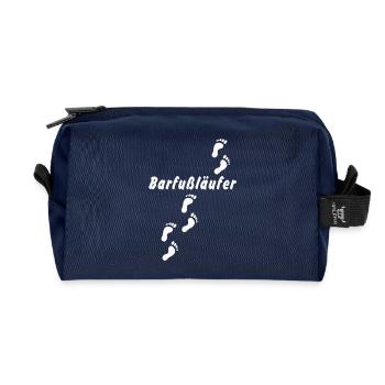 Barfußläufer - Recycelte Kulturtasche - Navy - Vorne