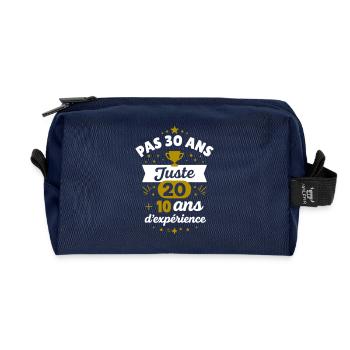 Cadeau d’anniversaire 30 ans Humour Anniversaire - Trousse de toilette en tissu recyclé - marine - Devant