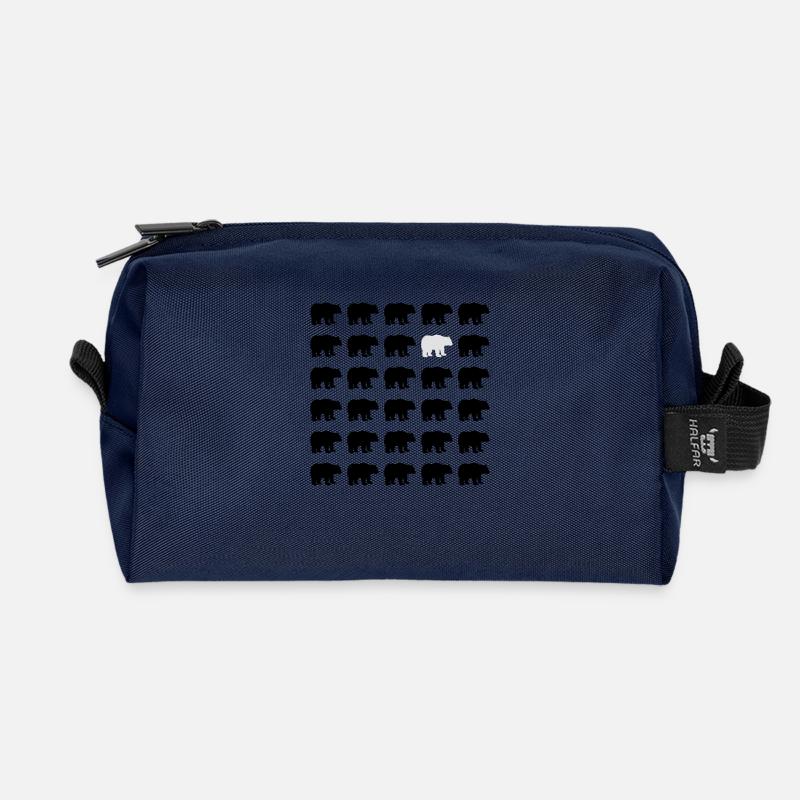 Bären - Recycelte Kulturtasche - Navy