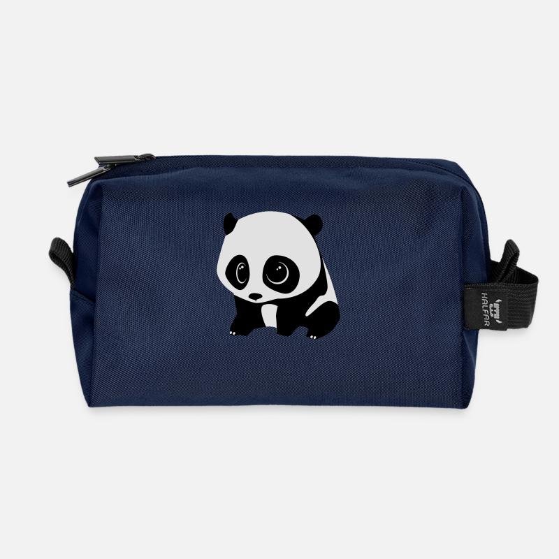 panda baby - Recycelte Kulturtasche - Navy