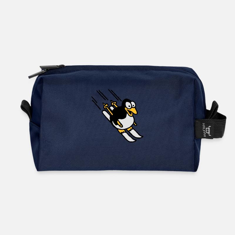 pinguin_ski_022011_e_3c - Recycelte Kulturtasche - Navy