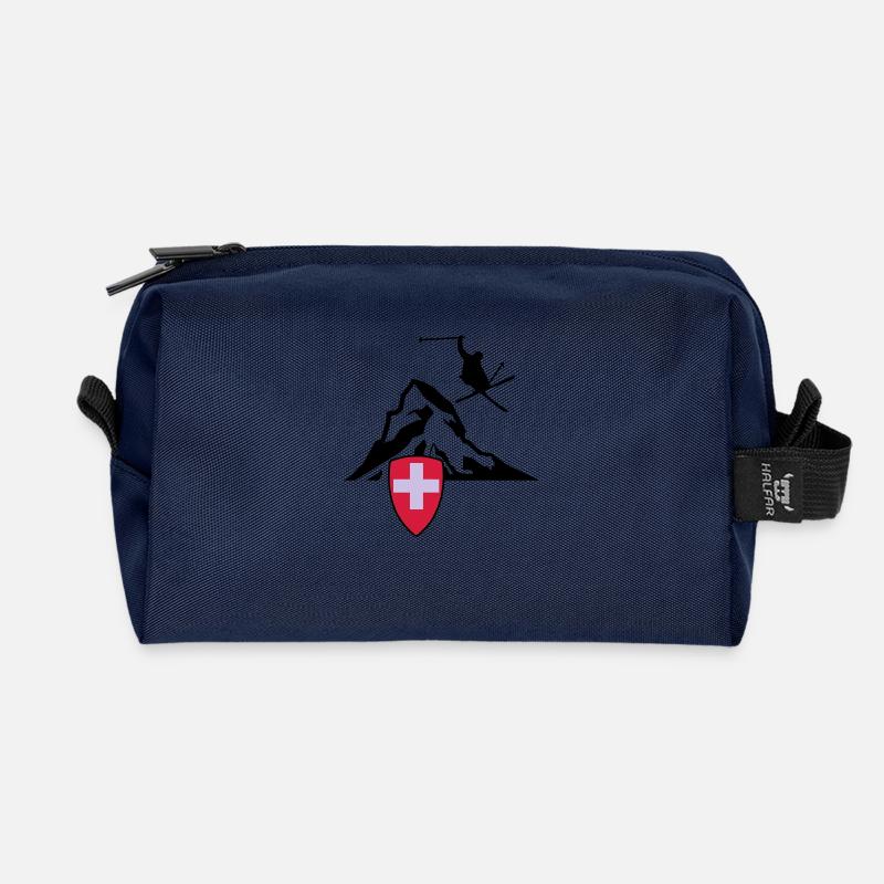 matterhorn schweiz zermatt - Recycelte Kulturtasche - Navy