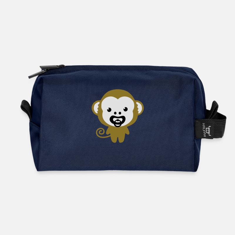 monkey with soother - Trousse de toilette en tissu recyclé - marine