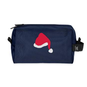Jour de Noël - Trousse de toilette en tissu recyclé - marine - Devant