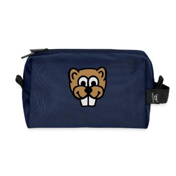 Biber - Recycelte Kulturtasche - Navy - Vorne