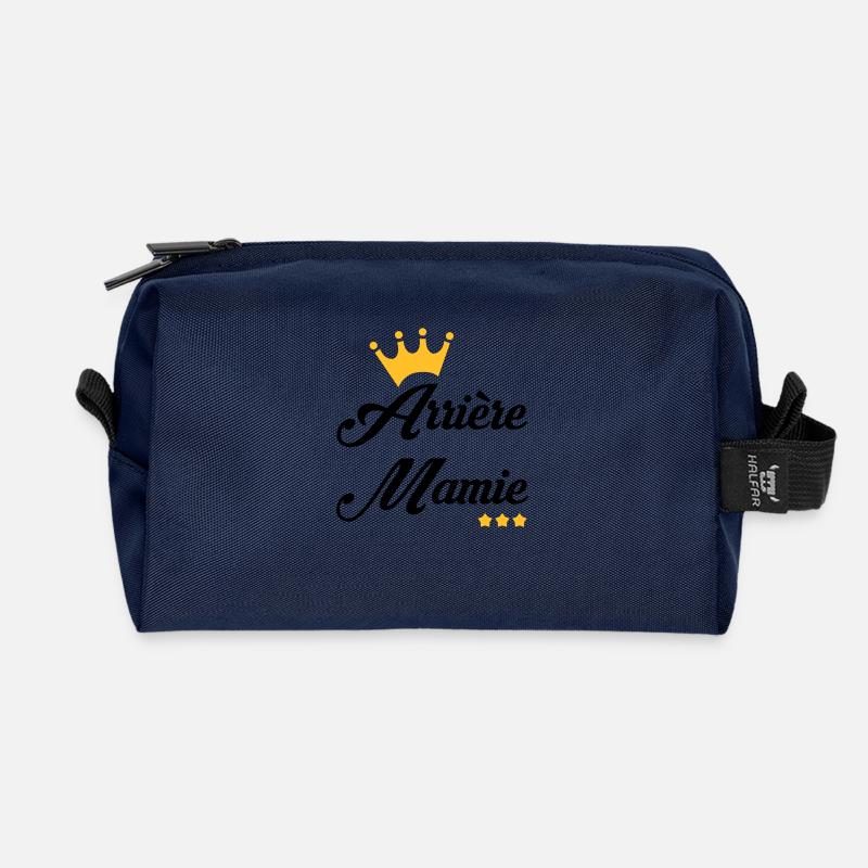 Mamie / Mamy / Grand Mere / Grand-Mère / Bébé - Trousse de toilette en tissu recyclé - marine