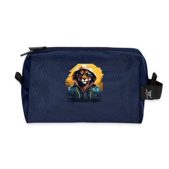 Climats de Mountain Lion Street | Amateurs de - Trousse de toilette en tissu recyclé - marine - Devant