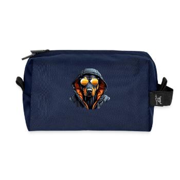 Loyales Biest | Rottweiler-Profil - Recycelte Kulturtasche - Navy - Vorne