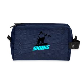 skiing - Recycelte Kulturtasche - Navy - Vorne