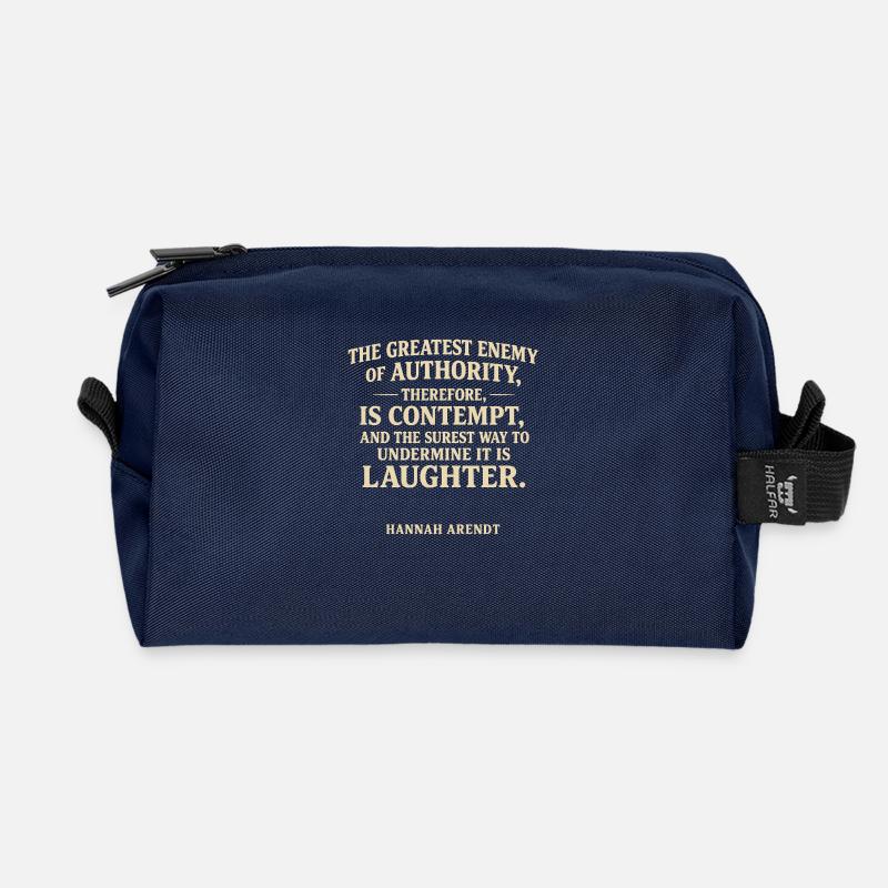 Zitat Hannah Arendt - Recycelte Kulturtasche - Navy
