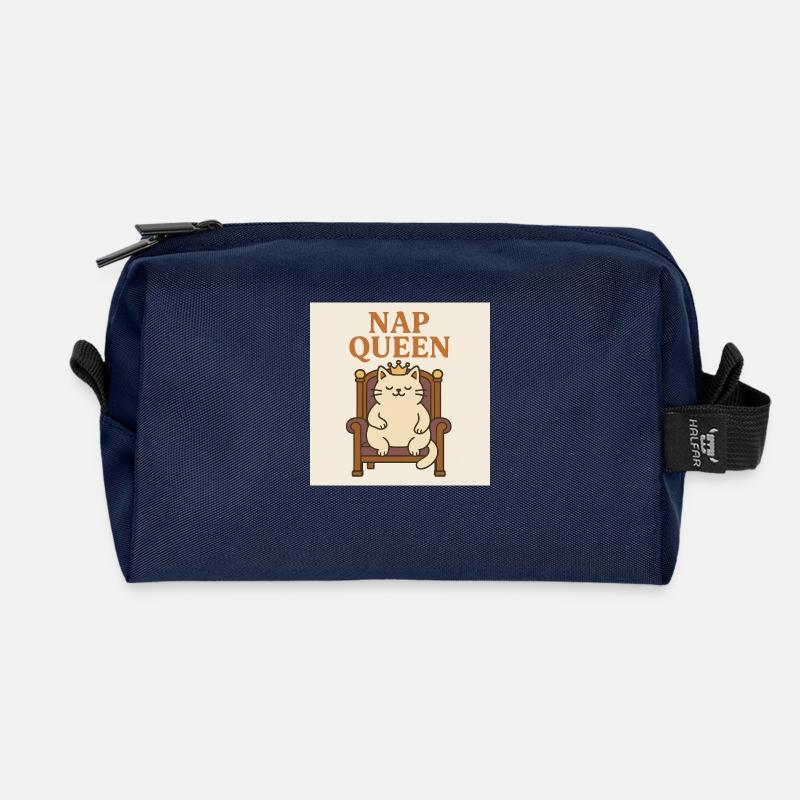 Nap Queen - Recycled Toiletry Zip Bag - navy