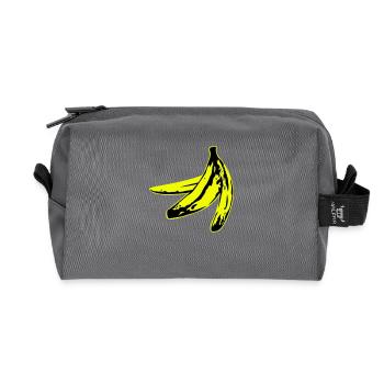 warholish banana peel - Trousse de toilette en tissu recyclé - anthracite - Devant
