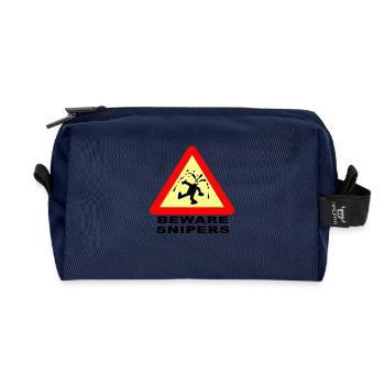 Beware Snipers - Recycled Toiletry Zip Bag - navy - Front