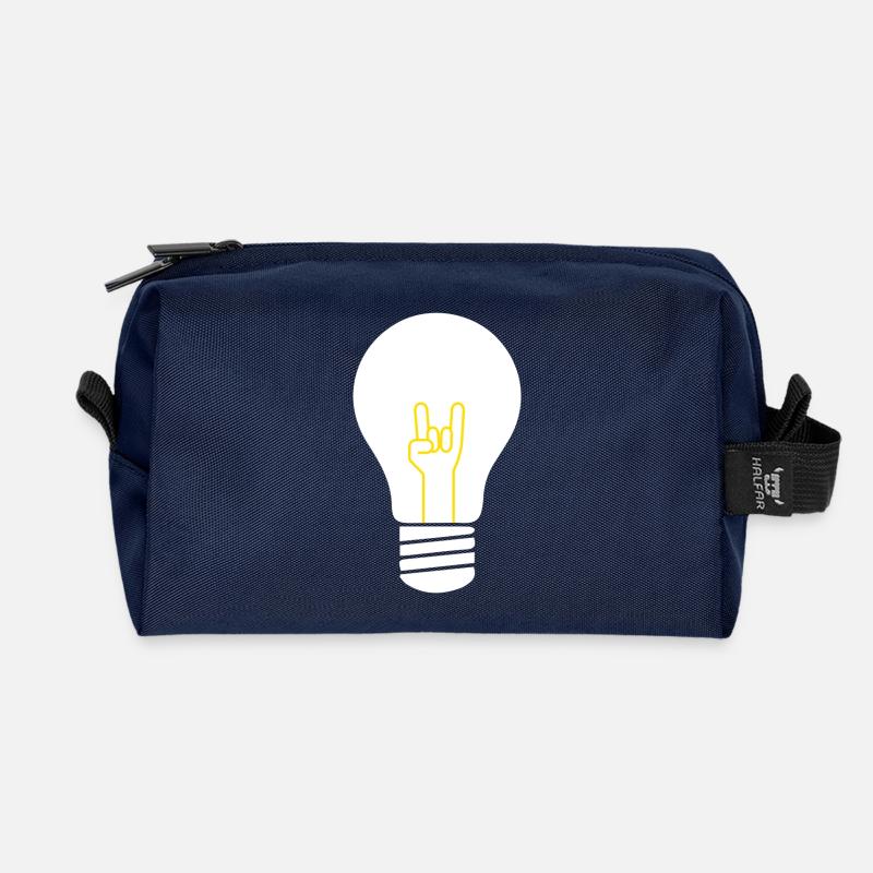 yellow rock bulb - Recycelte Kulturtasche - Navy