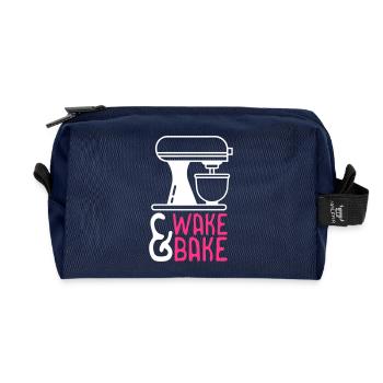 Wake and Bake - Recycled Toiletry Zip Bag - navy - Front