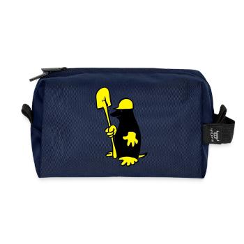 Maulwurf - Recycelte Kulturtasche - Navy - Vorne