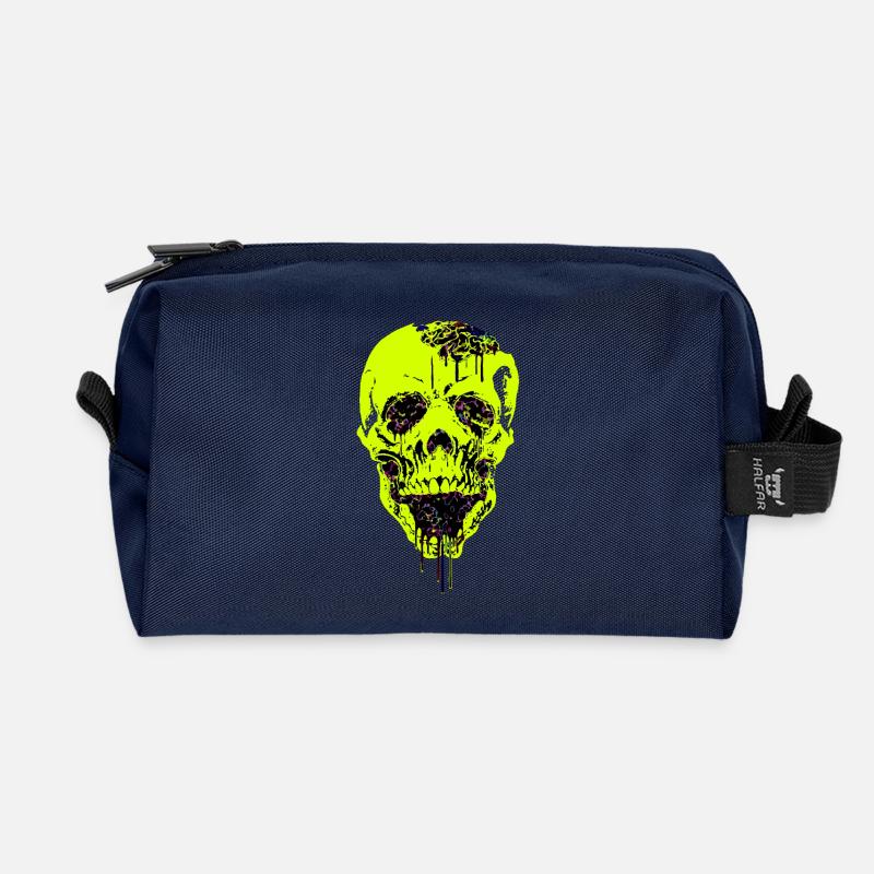 Neurowerveldeil Schädel Symbol - Recycelte Kulturtasche - Navy