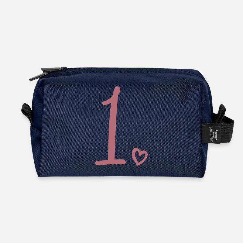 1. Geburtstag Kinder Mädchen 1 Jahr alt Niedliche Nummer 1 - Recycelte Kulturtasche - Navy