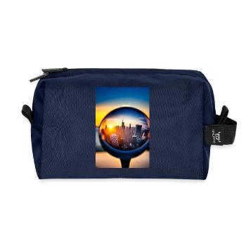 Stadt Kugel - Recycelte Kulturtasche - Navy - Vorne