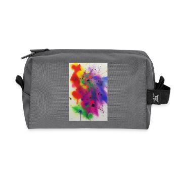 Éclaboussures de peinture - Trousse de toilette en tissu recyclé - anthracite - Devant