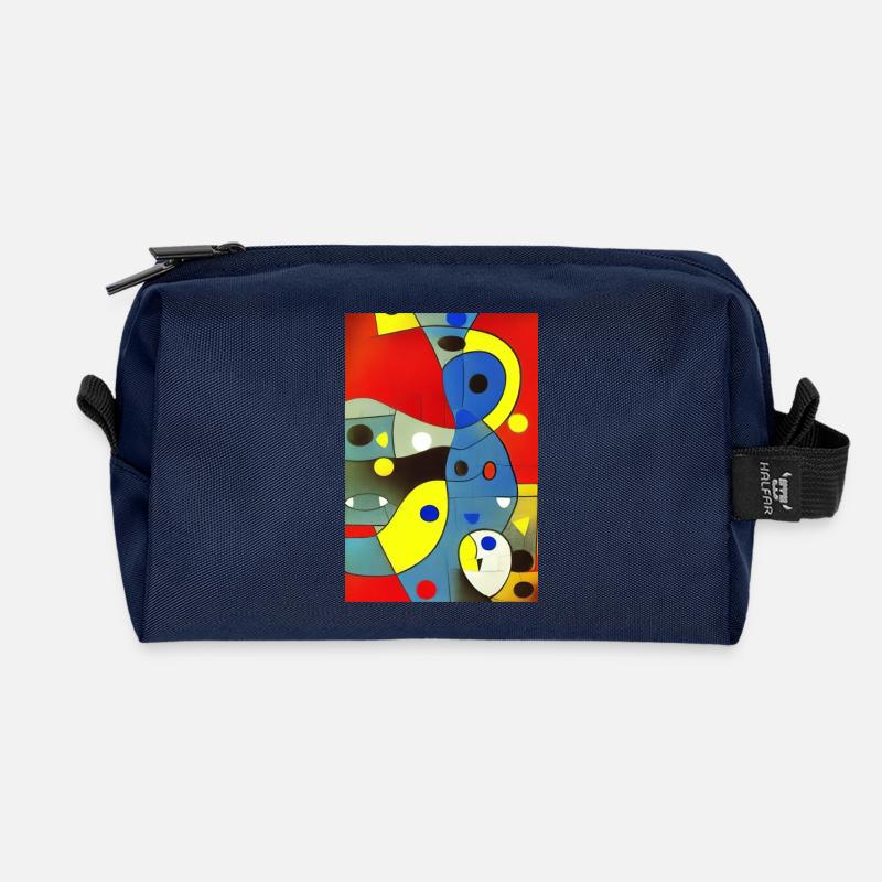Abstrakte Kunst - Recycelte Kulturtasche - Navy