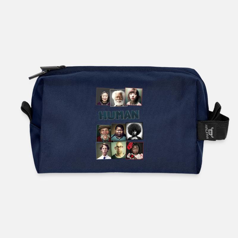 Super Normal 01 Mensch - Recycelte Kulturtasche - Navy