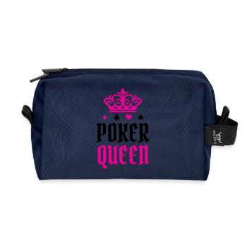 Poker Queen Déclaration Gagner Casino de Poker - Trousse de toilette en tissu recyclé - marine - Devant