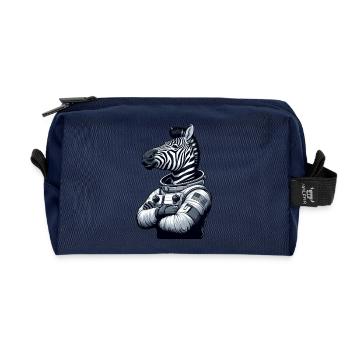 Zebra Astronaut : Exploration spatiale - Trousse de toilette en tissu recyclé - marine - Devant