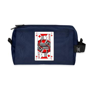 Spielkarte Diamant Bauer - Recycelte Kulturtasche - Navy - Vorne