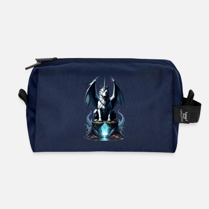 DarkUnicorn - Recycled Toiletry Zip Bag - navy
