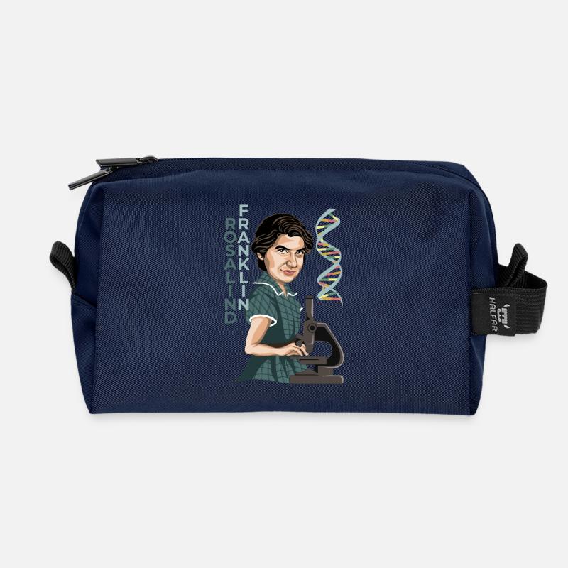 Rosalind Franklin - Recycled Toiletry Zip Bag - navy