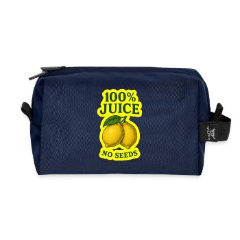100% Juice no SEEDS - Recycled Toiletry Zip Bag - navy - Front