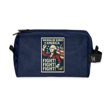 Affiche de combat contre les futurs rois - Trousse de toilette en tissu recyclé - marine - Devant