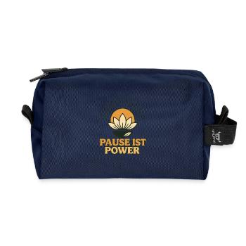 Selfcare & Achtsamkeit Design - Recycelte Kulturtasche - Navy - Vorne