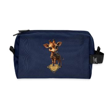 Charmante Steampunk-Giraffe - Recycelte Kulturtasche - Navy - Vorne