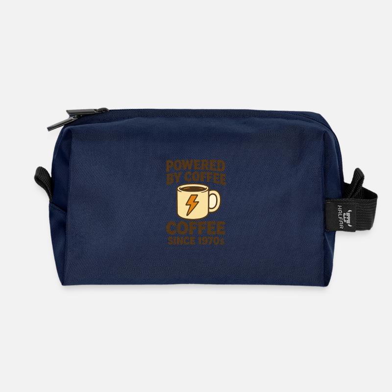 Kaffee-Power - Recycelte Kulturtasche - Navy