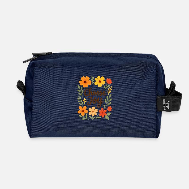 Choose Joy - Recycelte Kulturtasche - Navy