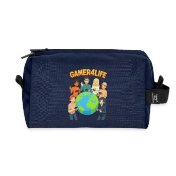 Gamer4Life Globale Freundschaft - Recycelte Kulturtasche - Navy - Vorne