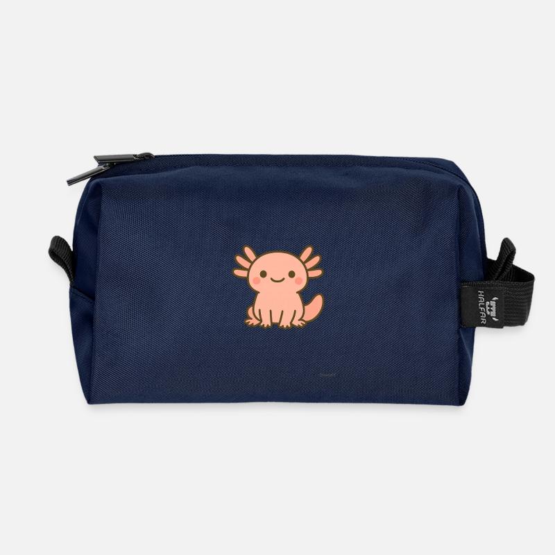 Axolotl - Recycled Toiletry Zip Bag - navy