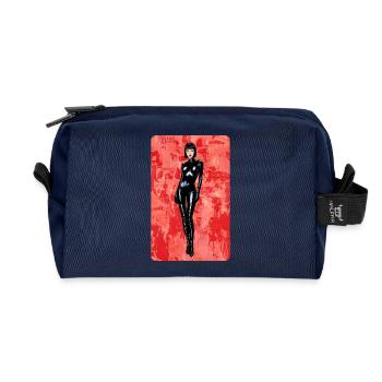T-SHIRT LATEX NOIR BDSM PIN-UP STYLE DESIGN - Recycelte Kulturtasche - Navy - Vorne