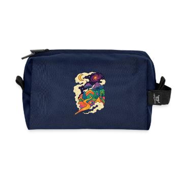 Psychedelische Pilzlandschaft Pfad - Recycelte Kulturtasche - Navy - Vorne