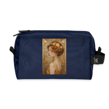 Eternal Beauty – oil on canvas - Recycled Toiletry Zip Bag - navy - Front