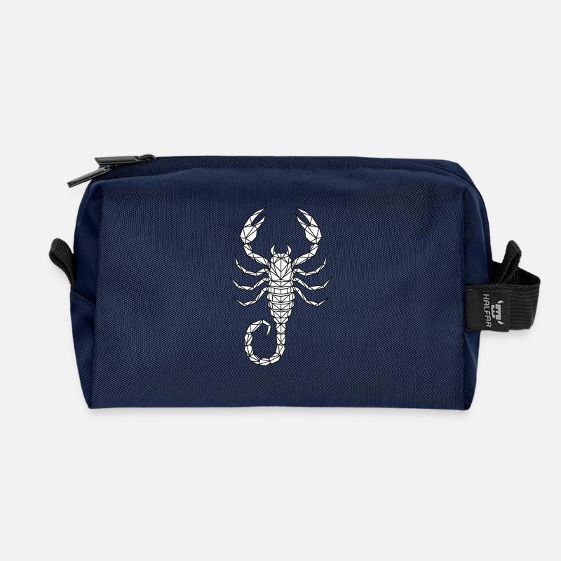 Skorpion - Recycelte Kulturtasche - Navy