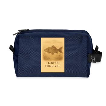 Stream of the River Vis - Recycled Toiletry Zip Bag - navy - Front
