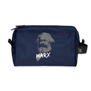 Portrait de silhouette marxiste - Trousse de toilette en tissu recyclé - marine - Devant