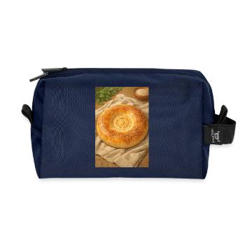 Sesamring-Brot - Recycelte Kulturtasche - Navy - Vorne